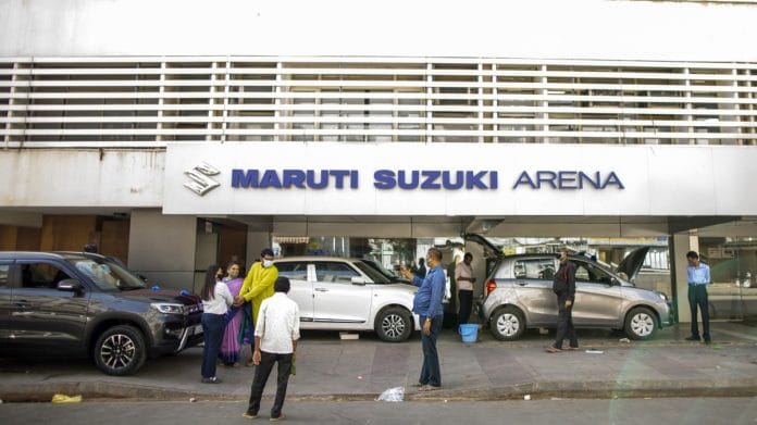 A Maruti Suzuki showroom in New Delhi (file photo) | Photographer: Prashanth Vishwanathan | Bloomberg