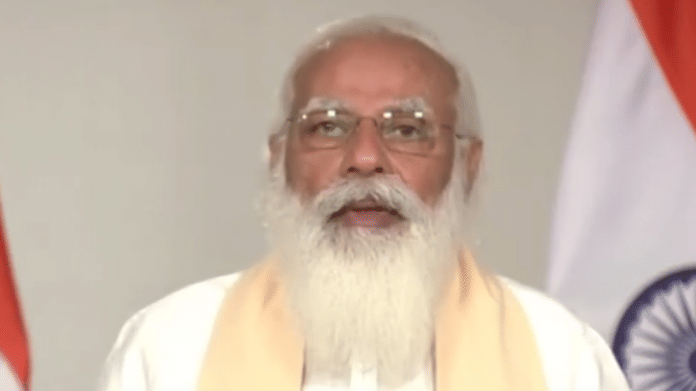 Prime Minister Narendra Modi addresses the nation, on 20 April 2021