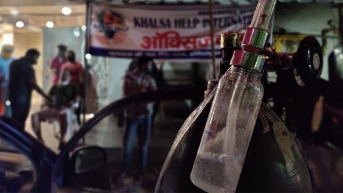 The NGO Khalsa Help International is leading the oxygen drive at Indirapuram Gurdwara | Shubhangi Misra | ThePrint