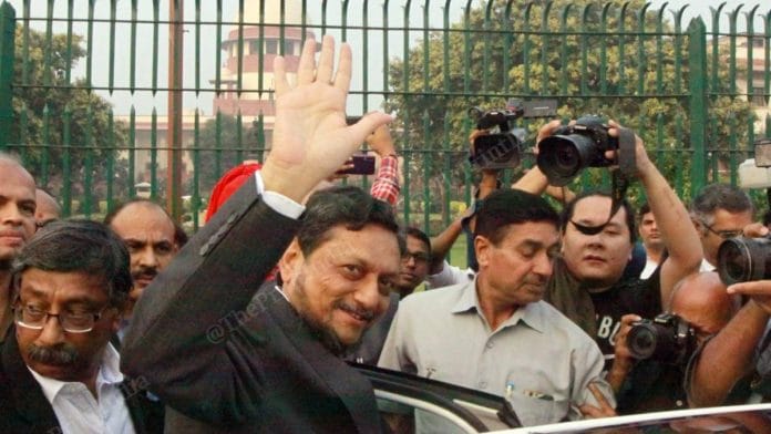 File photo of Justice SA Bobde outside the Supreme Court | Praveen Jain | ThePrint