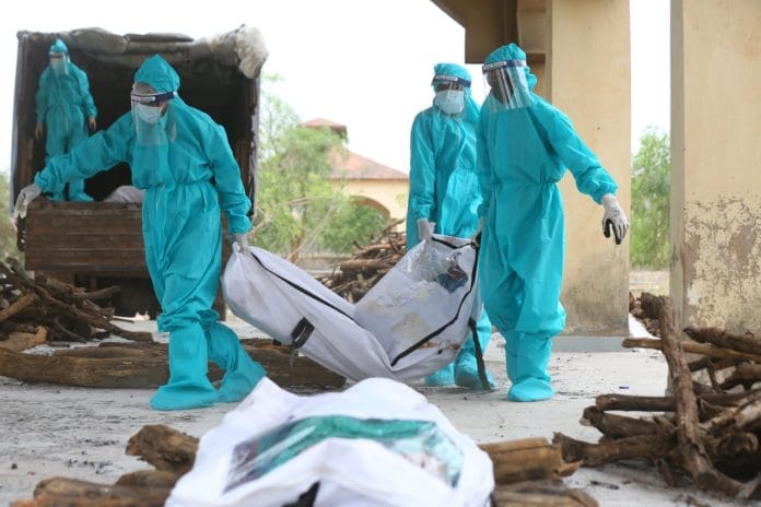 Representational image | File photo dead bodies of Covid patients being taken for cremation | Photo: Suraj Singh Bisht | ThePrint