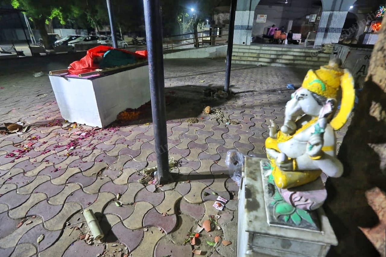 A statue of Lord Ganesha at Jamalpur crematorium | Photo: Praveen Jain | ThePrint