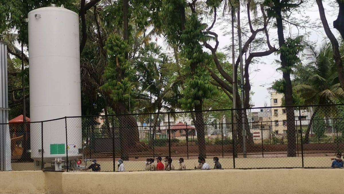 An oxygen tank at the hospital | Photo: Angana Chakrabarti/ThePrint