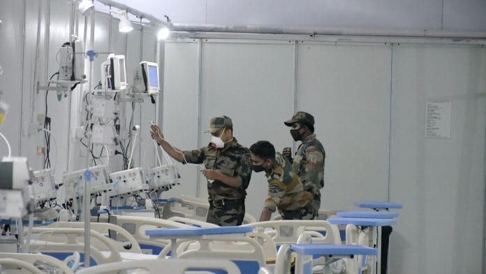 Covid care center at Delhi Cantt, as coronavirus cases surge in New Delhi, Sunday, April 18, 2021. | PTI