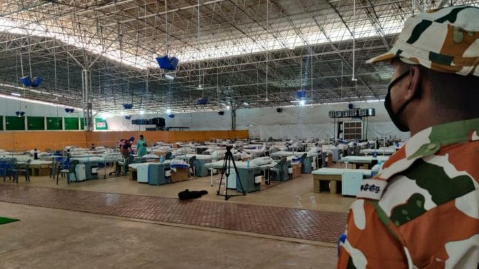 Newly opened ITBP-run Sardar Patel Covid Care Centre in Chhattarpur, New Delhi | Twitter/@ITBP_official