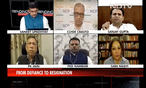A discussion on Anil Deshmukh’s resignation on NDTV 24x7