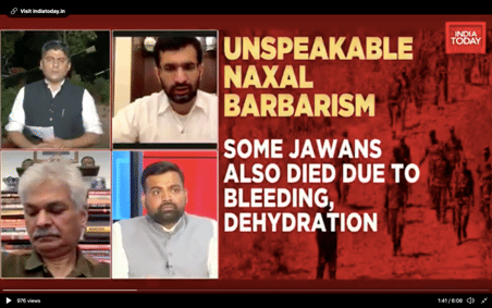 India Today anchor Gaurav Sawant during a primetime debate