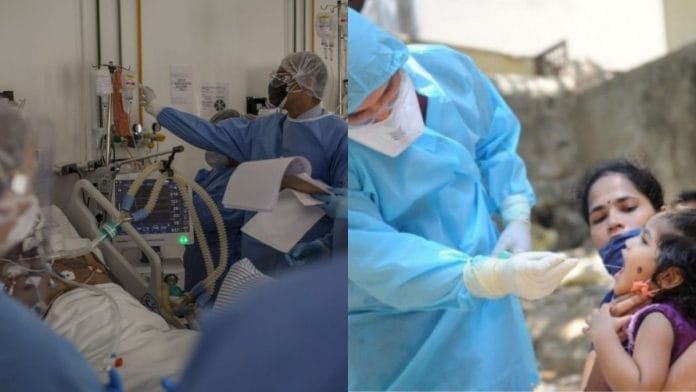 Countries like Brazil (left) and India (right) are reporting record number of Covid cases and deaths | Photos: Bloomberg, PTI | ThePrint