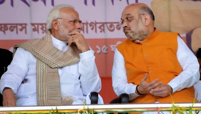 File image of Prime Minister Narendra Modi with BJP president Amit Shah | PTI
