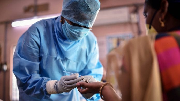 Representational image of an antibody test being conducted | File photo: ANI