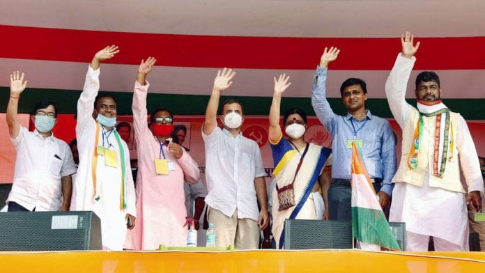 Rahul Gandhi joined the Congress' West Bengal election campaign only on 14 April, after four phases of polling, and then suspended his rallies due to Covid surge | Photo: ANI