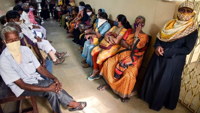 Patients await an eye exam for black fungus diagnosis in Hyderabad on 24 May | Representational image | ANI