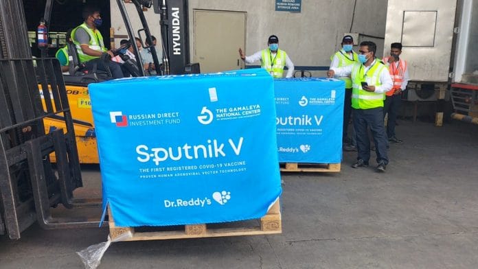The second batch of Russia's Sputnik V arrived in Hyderabad on 16 May 2021 | Twitter/@sputnikvaccine