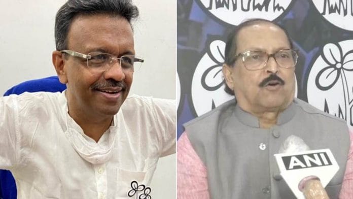 File photos of Trinamool leaders Firhad Hakim and Subrata Mukherjee | Photos: ThePrint/ANI