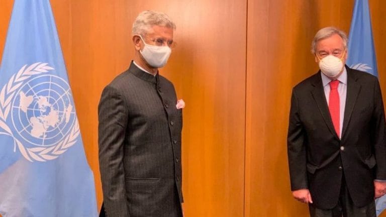 Jaishankar meets Guterres, conveys India’s support for his candidature as UN Secretary General