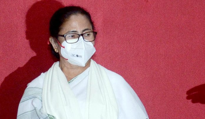 West Bengal Chief Minister Mamata Banerjee at the Raj Bhavan in Kolkata, on 10 May 2021 | ANI Photo