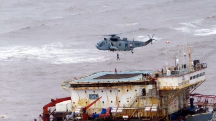 Representational image | Indian Navy and Coast Guard carry out rescue operation in Maharashtra in 19 May 2021 | ANI