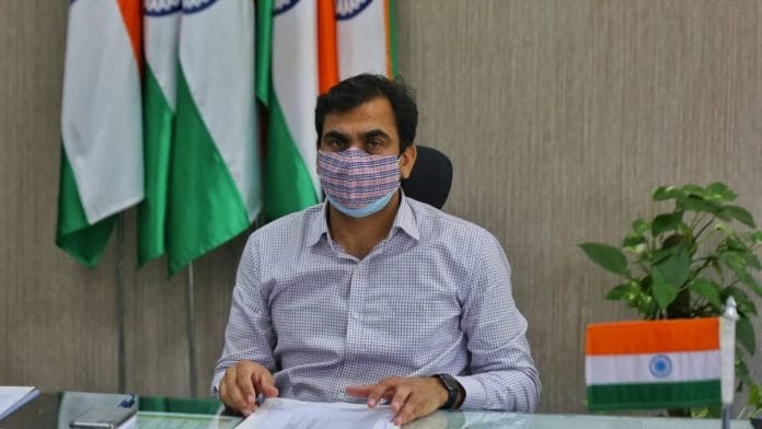 Sonipat District Collector Shyam Lal Poonia at his office | Sooraj Singh Bisht | ThePrint