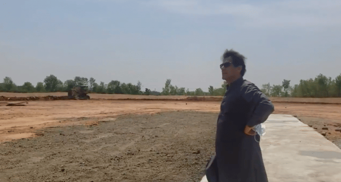 Pakistan PM Imran Khan during his visit to Korang Cricket Ground in Islamabad | Photo: Twitter | @PakPMO