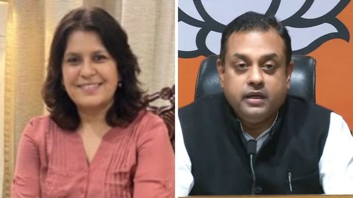 Congress spokesperson Supriya Shrinate (left) and BJP spokesperson Sambit Patra | Photos: Twitter/Commons