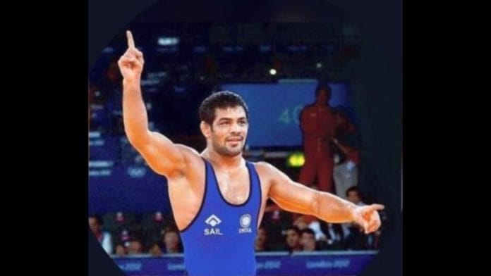 File image of wrestler Sushil Kumar | Twitter @WrestlerSushil