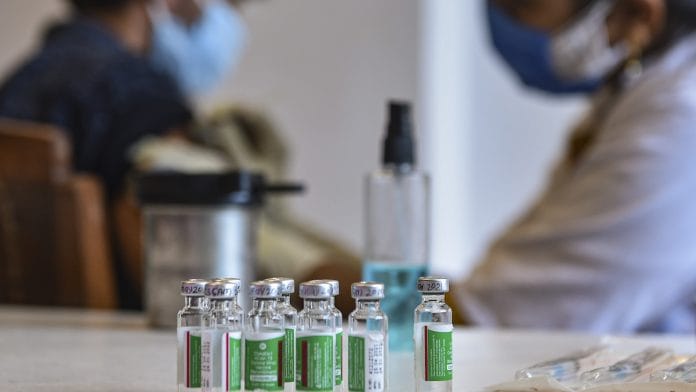 Representational image | A medical worker administers a dose of Covid-19 in Lucknow | PTI/Nand Kumar