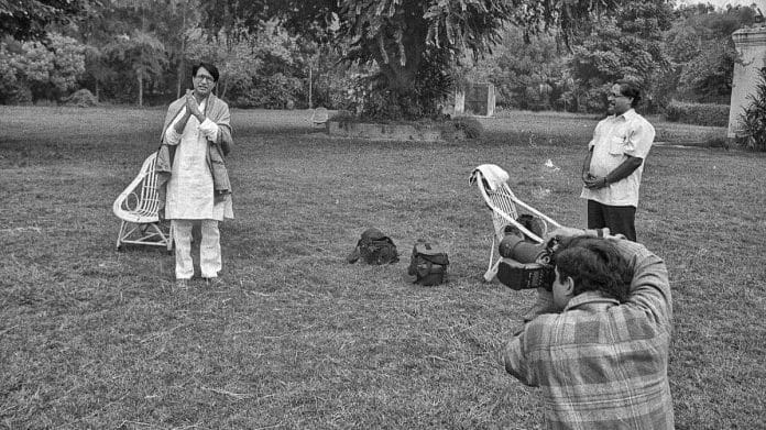 Chaudhary Ajit Singh poses for an election poster at this then 12, Tughlaq Road bungalow in Lutyens Delhi | Photo: Praveen Jain/ThePrint