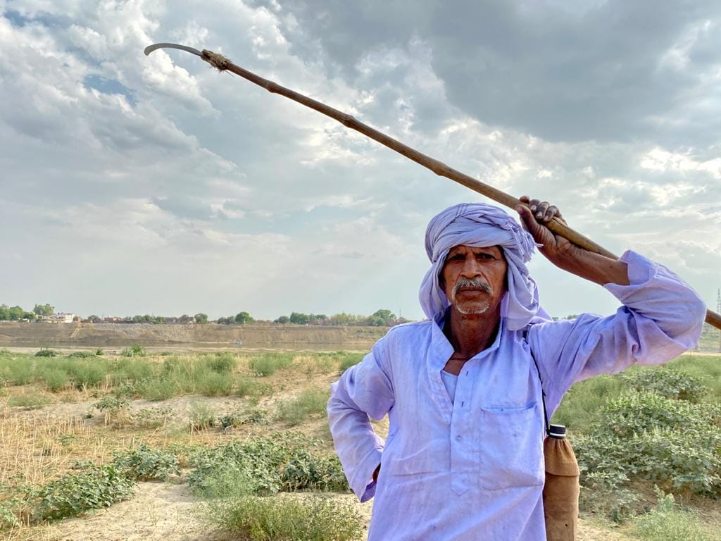 Janeswar Rao, a shephard, at the Merapur village in Hamirpur | Photo: Fatima Khan | ThePrint