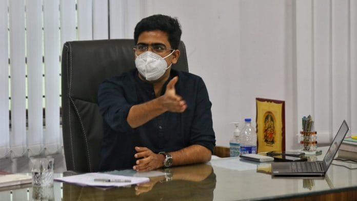 IAS officer Vishnu Venugopal, the District Collector of Tirunelveli in Tamil Nadu | Photo: Suraj Singh Bisht | ThePrint