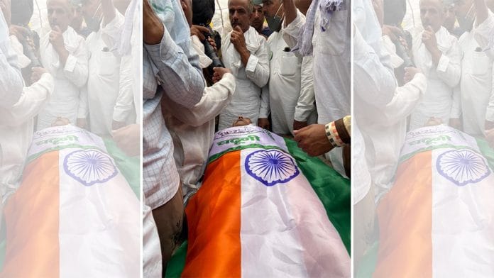 Ram Chander, 69, who collapsed in his way to the farmer protest site in Hisar | Photo: Ananya Bhardwaj/ThePrint