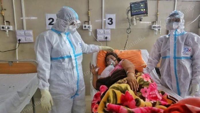 Young patients admitted to the ICU ward at the Sarojini Naidu Medical College and Hospital in Agra. | Photo: Praveen Jain/ThePrint
