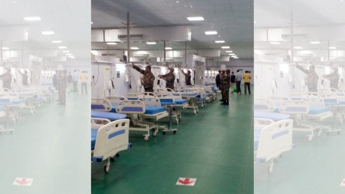 The Indian Armed Forces sets up a 750-bed temporary Covid Hospital at Banaras Hindu University in Varanasi on Sunday | Representational Image | ANI