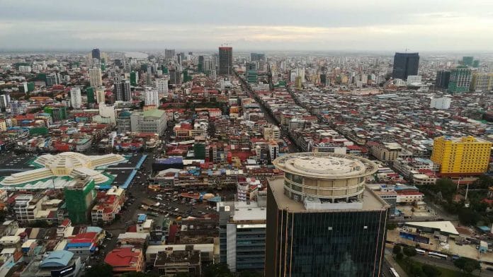 Buildings on the Phnom Phen skyline in Cambodia | Photographer: Taylor Weidman | Bloomberg