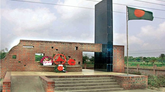 The 1971 massacre memorial in Chuknagar, Khulna | Twitter | @Jan34733995