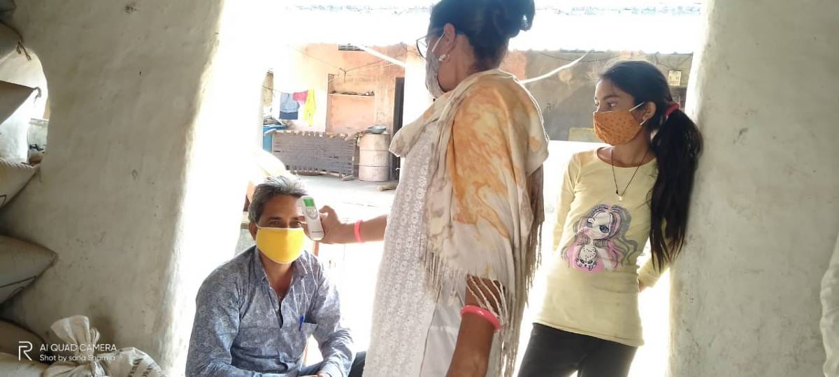 A health survey being conducted at homes in the district | Aneesha Bedi | ThePrint