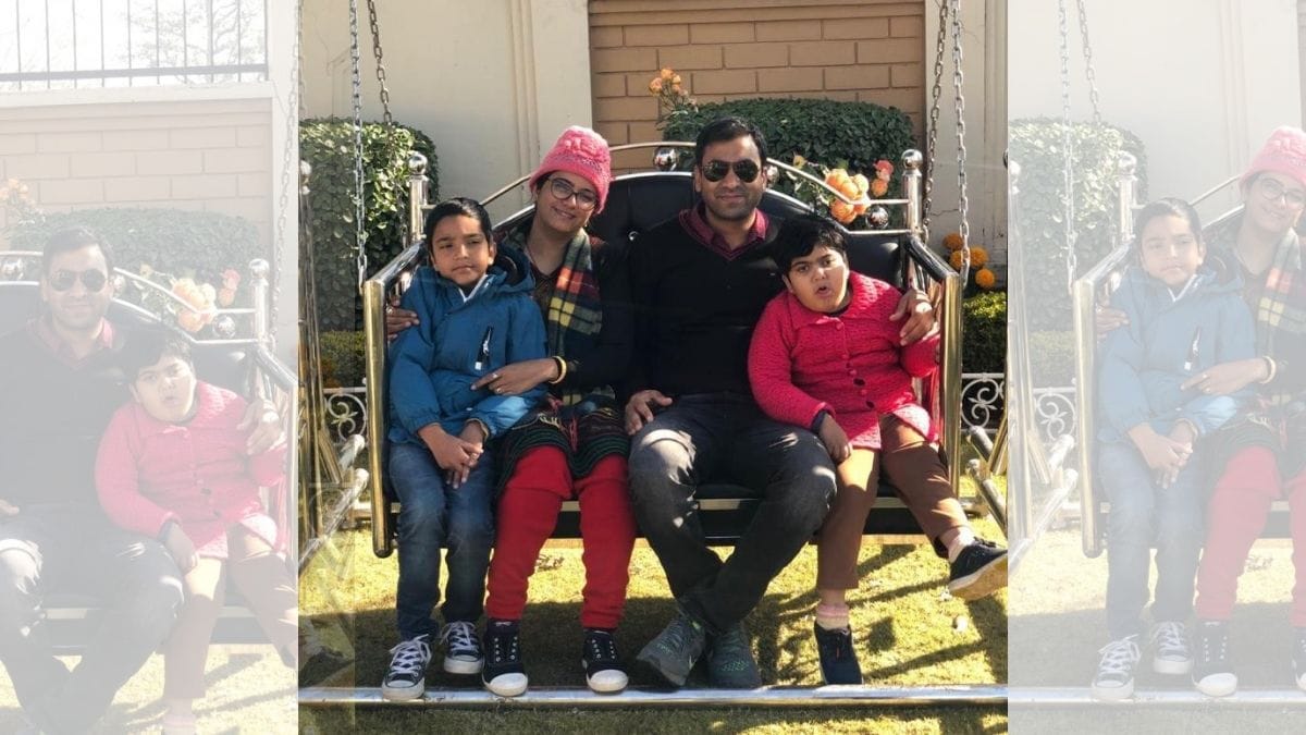 Poonia with his wife and children | By special arrangement