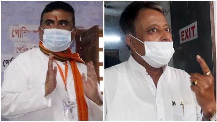 File photos of TMC turncoat leaders Suvendu Adhikari and Mukul Roy, who fought on BJP tickets and managed to win. | Photo: ANI
