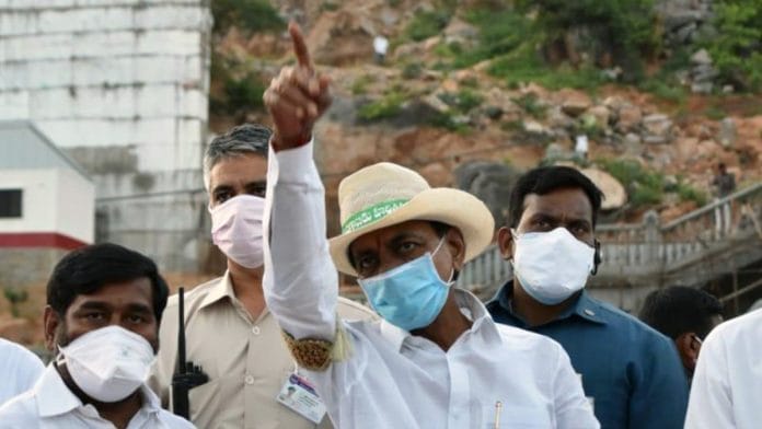 File photo of Telangana CM K. Chandrashekar Rao at the Yadadri temple on 22 June 2021 | ANI Photo