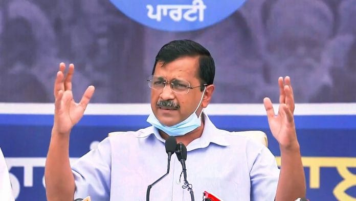 Delhi CM Arvind Kejriwal addresses a press conference in Chandigarh on 29 June, 2021 | Photo: PTI