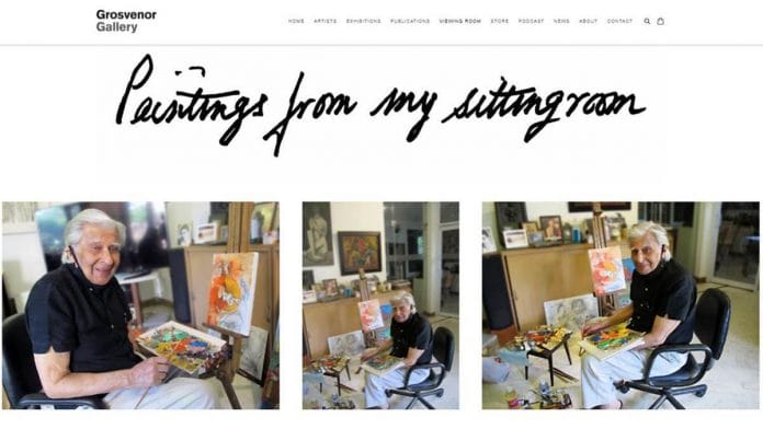 Titled 'Krishen Khanna: Paintings from my sitting room', the virtual exhibition can be seen from the Grosvenor Gallery viewing room | Photo: grosvenorgallery.com