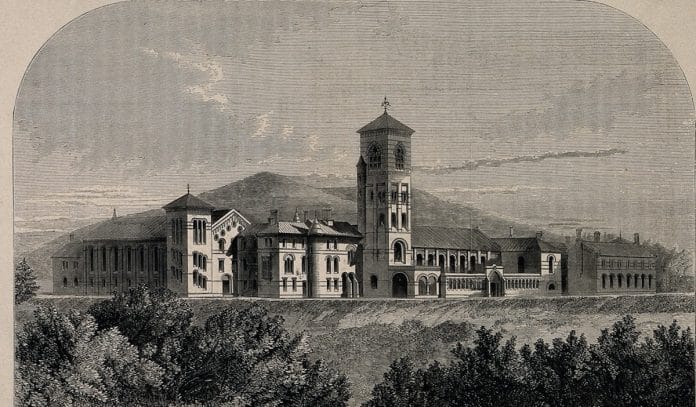 Lawrence Asylum, Ootakamund, Madras Presidency | Wood engraving | Wellcome Library, London