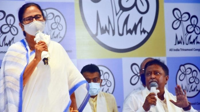 Mamata Banerjee and Mukul Roy address a media at Trinamool Bhavan in Kolkata, on 11 June 2021 | ANI photo