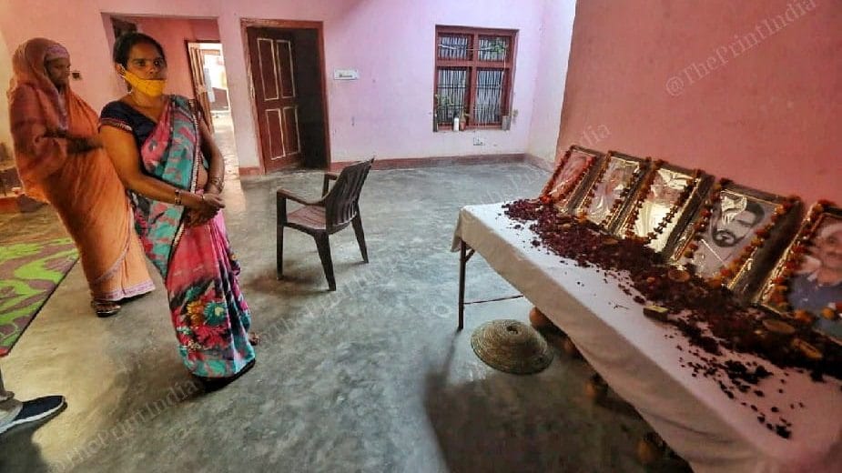 Neighbours paying respects to the deceased family members | Photo: Praveen Jain/ThePrint