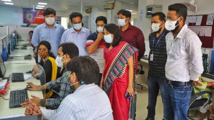IAS officer Roshan Jacob at the Integrated Command and Control Center in Lucknow | Photo: Praveen Jain/ThePrint