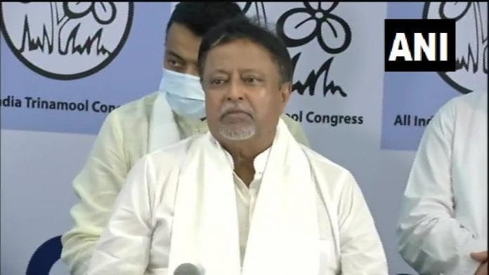 Mukul Roy at the Trinamool Bhavan in Kolkata Friday | ANI