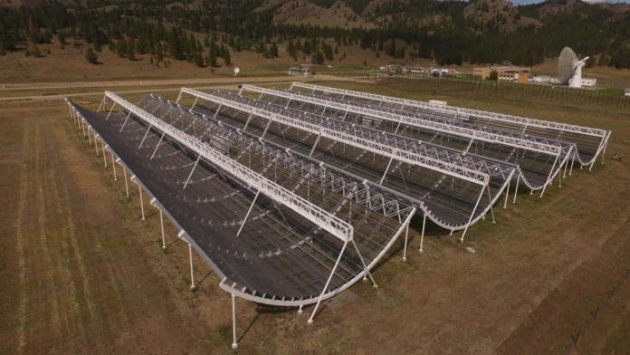 The CHIME radio telescope | Pic credit: CHIME Collaboration