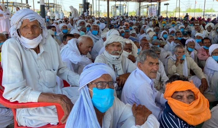 farmers at Khattar toll