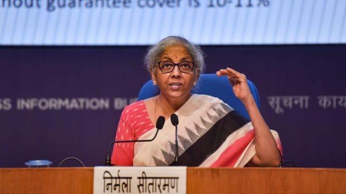 Union Finance Minister Nirmala Sitharaman addresses a press conference in New Delhi, on 28 June 2021 | PTI