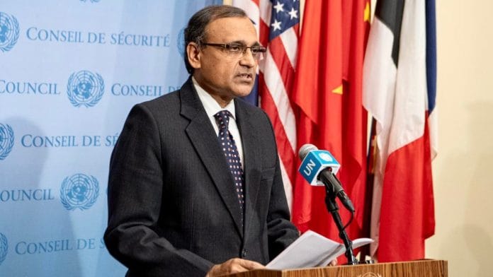 File photo of UN Ambassador T S Tirumurti | Twitter/@ambtstirumurti