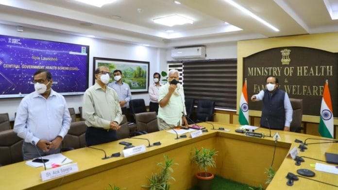 Health Minister Harsh Vardhan at the launch of the event, on 1 June 2021 | Twitter/@drharshvardhan